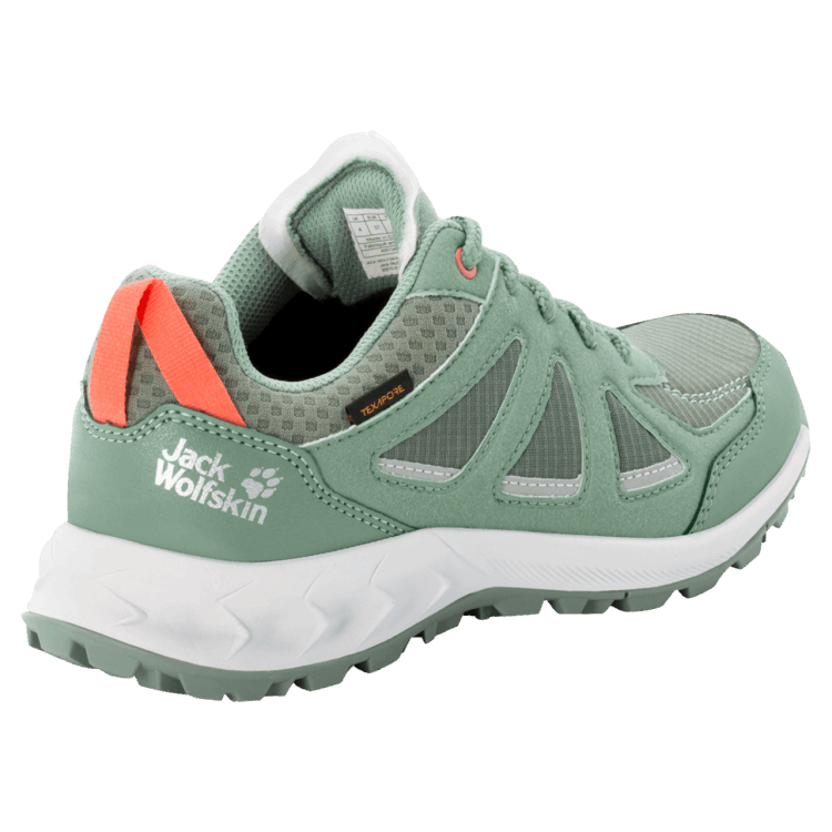 Origin Light Green-White Brand Jack Wolfskin Women's Woodland 2 Texapore Low
