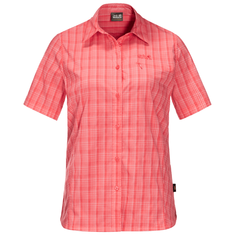 Fashion Women's Centaura Shirt Desert Rose Checks Brand Jack Wolfskin