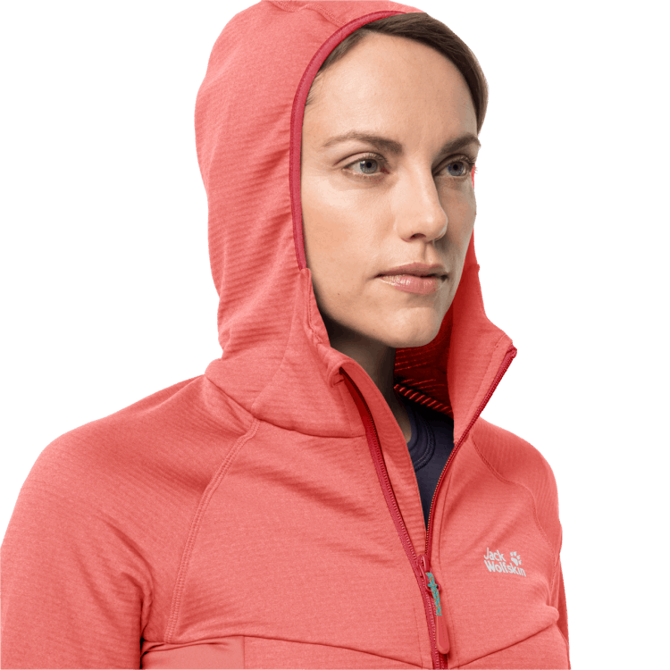 Women's Hydro Grid Fleece Desert Rose Origin Brand Jack Wolfskin
