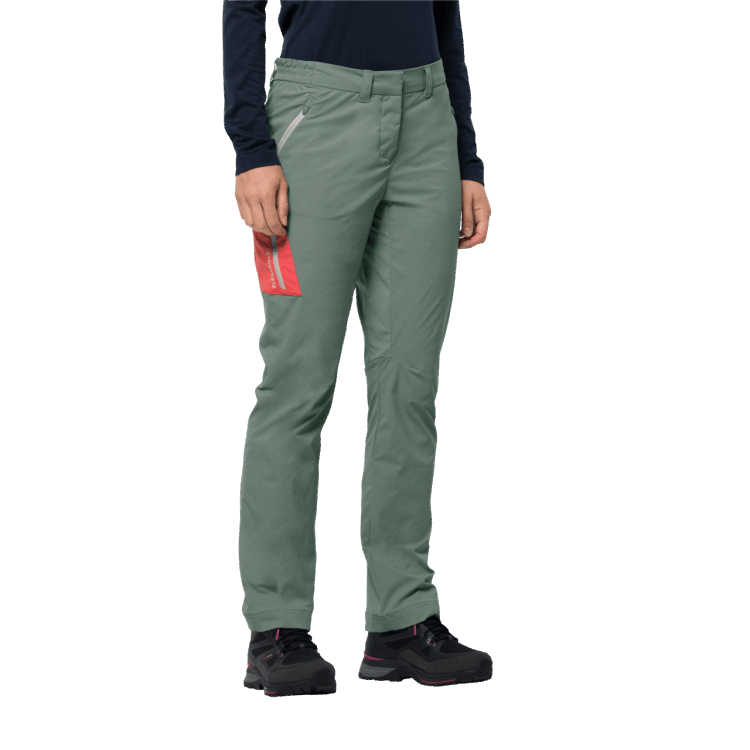 New Hedge Green Women's Overland Pants Brand Jack Wolfskin
