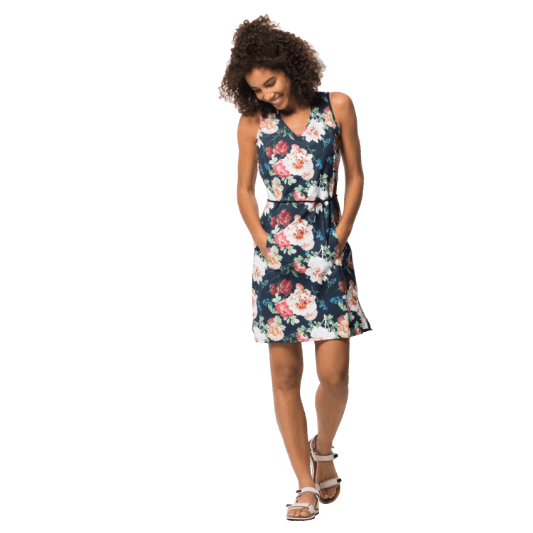 Night Blue All Over Brand Jack Wolfskin Best Tioga Road Flower Dress