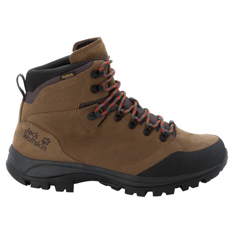 Men's Rebellion Texapore Mid Origins Brown-Phantom Brand Jack Wolfskin