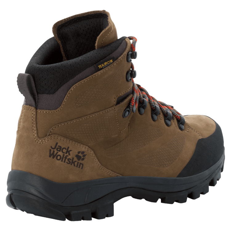 Men's Rebellion Texapore Mid Origins Brown-Phantom Brand Jack Wolfskin