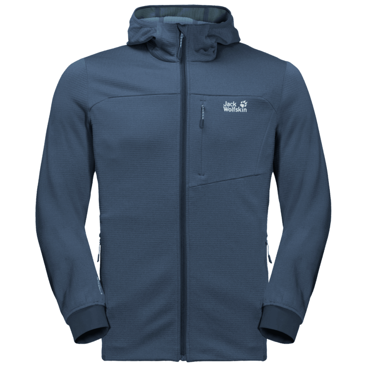 Men's Hydro Grid Fleece Collections Thunder Blue Brand Jack Wolfskin