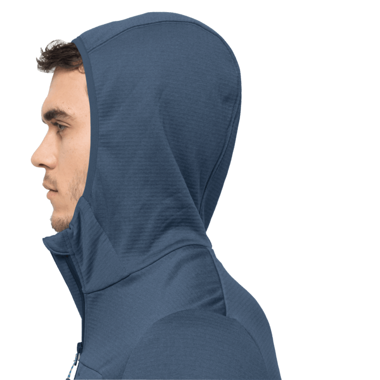 Men's Hydro Grid Fleece Collections Thunder Blue Brand Jack Wolfskin