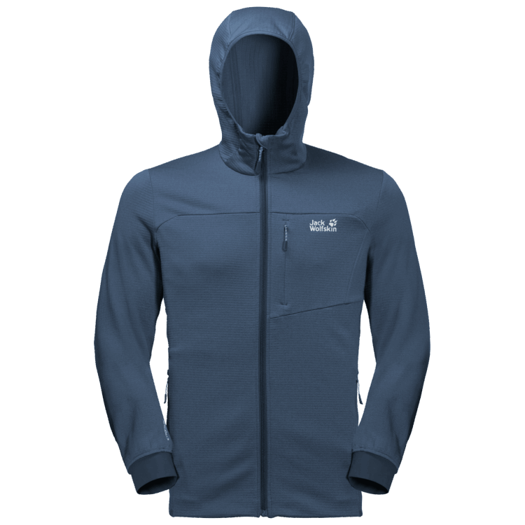 Men's Hydro Grid Fleece Collections Thunder Blue Brand Jack Wolfskin