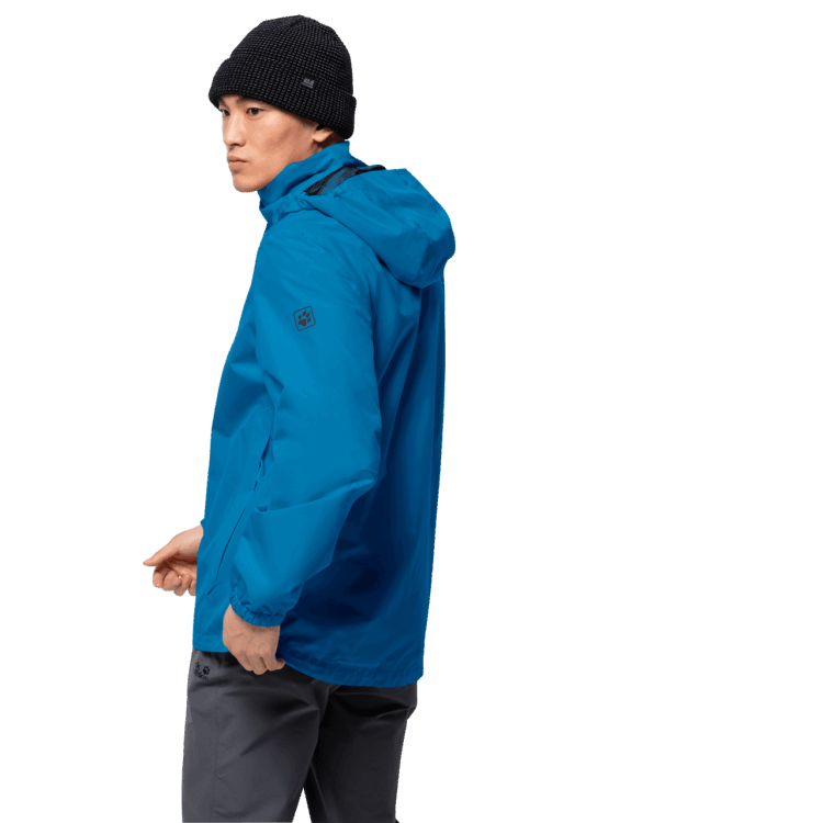 Men's Stormy Point Jacket Fashion Brand Jack Wolfskin Blue Pacific