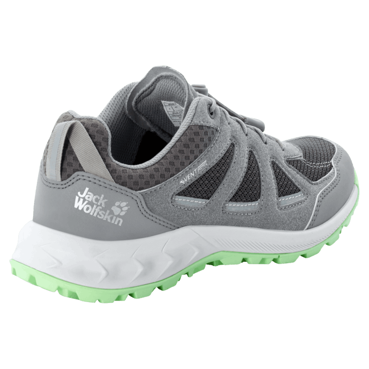 Best Dark Grey-Light Green Women's Woodland 2 Vent Low Brand Jack Wolfskin