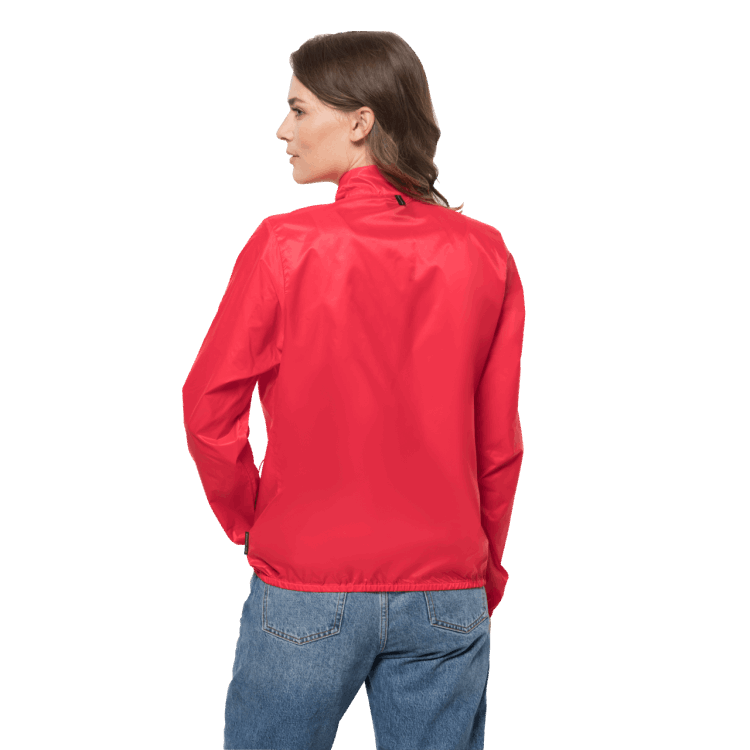 Origin Tulip Red Brand Jack Wolfskin Women's Pack & Go Windshell