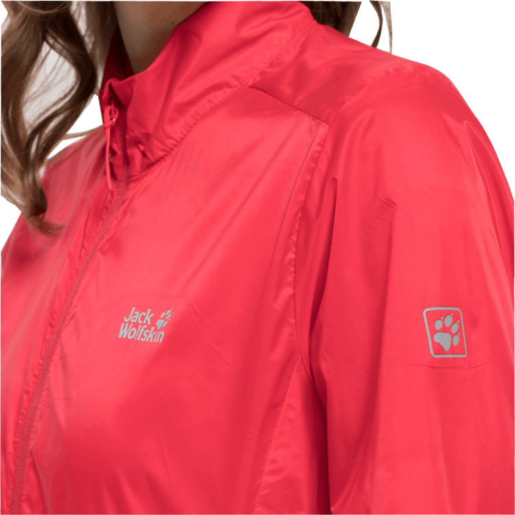 Origin Tulip Red Brand Jack Wolfskin Women's Pack & Go Windshell