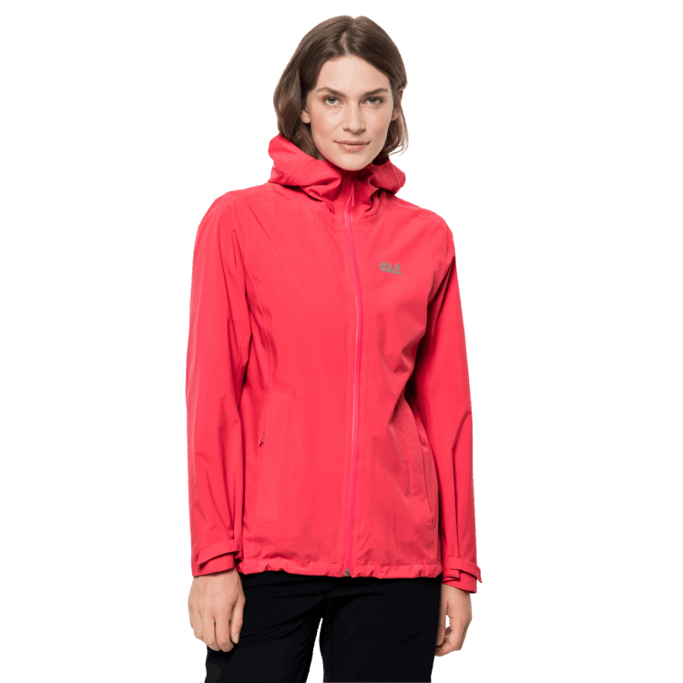 Best Tulip Red Brand Jack Wolfskin Women's Pack & Go Shell