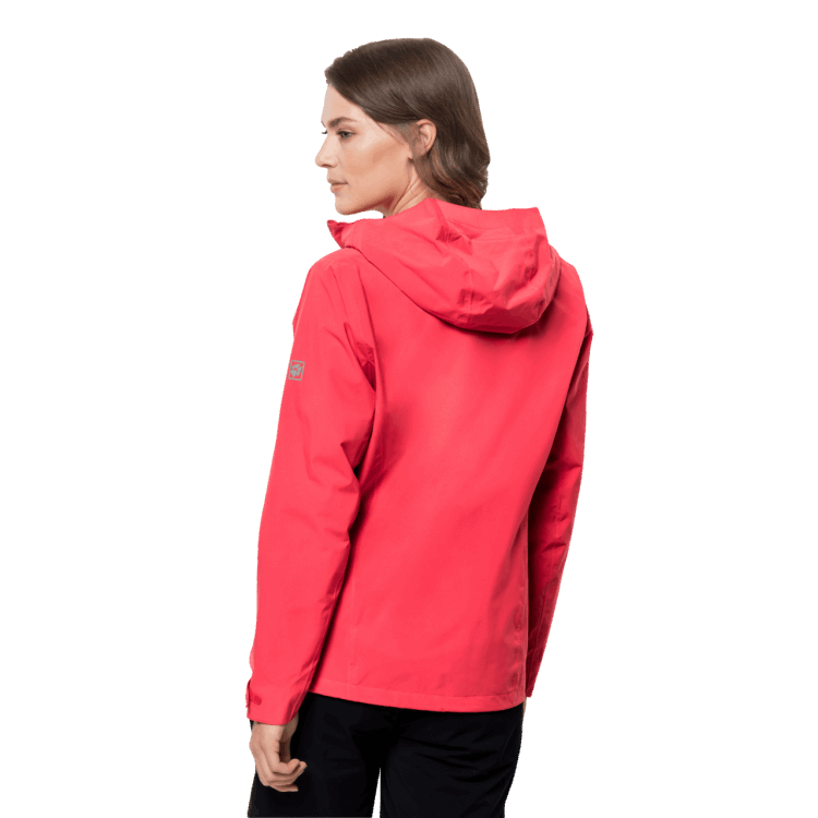 Best Tulip Red Brand Jack Wolfskin Women's Pack & Go Shell