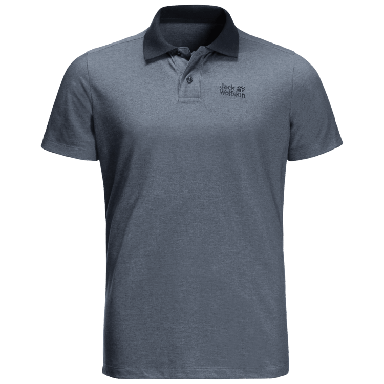 Men's Pique Polo Brand Jack Wolfskin Night Blue Hot
