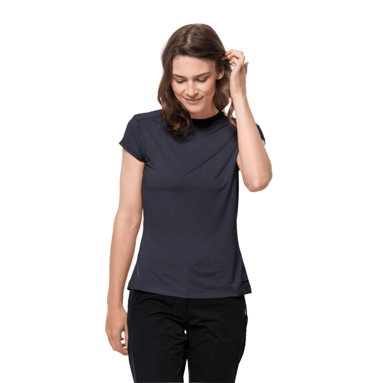 Collection Women's Tasman Short Sleeve Graphite Brand Jack Wolfskin