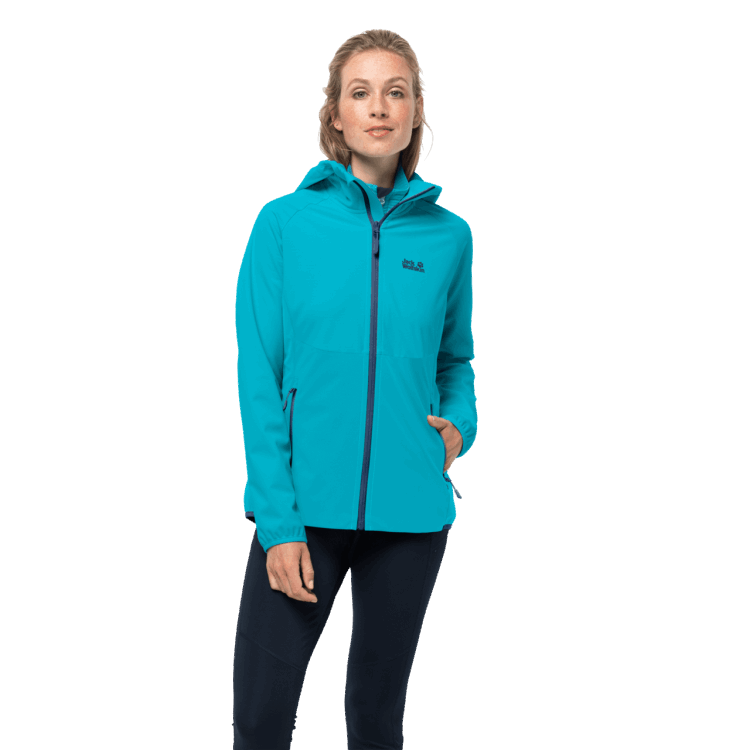 Brand Jack Wolfskin Women's Go Hike Softshell Dark Aqua Origin