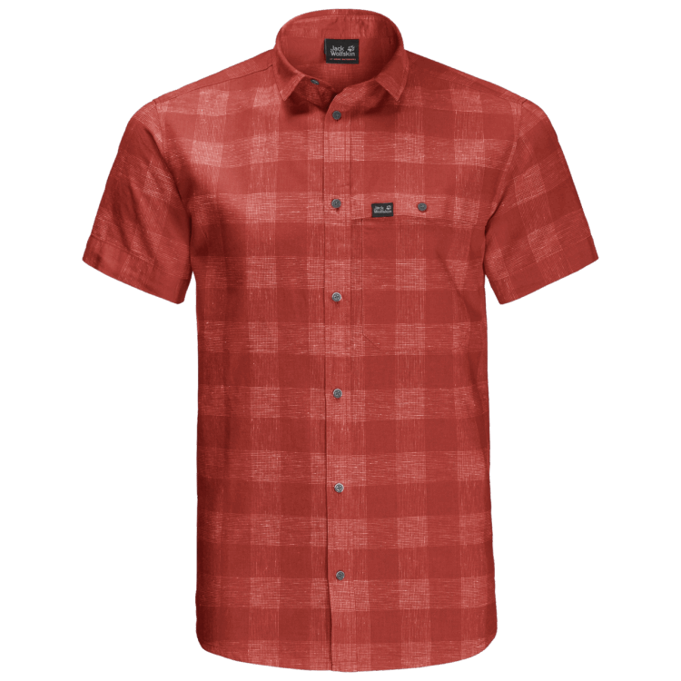 Brand Jack Wolfskin Mexican Pepper Checks Hot Men's Highlands Shirt