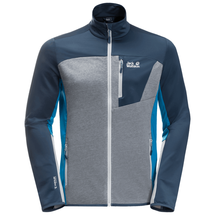 Men's Milford Sky Fleece New Brand Jack Wolfskin Thunder Blue