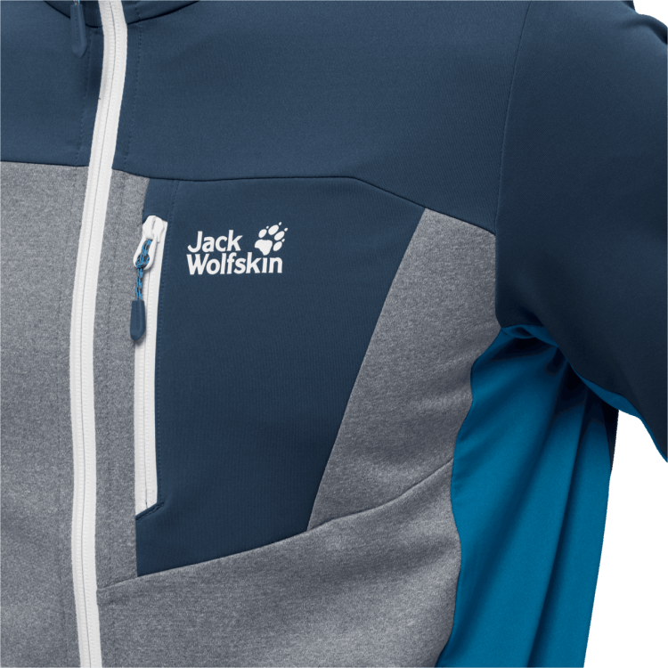 Men's Milford Sky Fleece New Brand Jack Wolfskin Thunder Blue