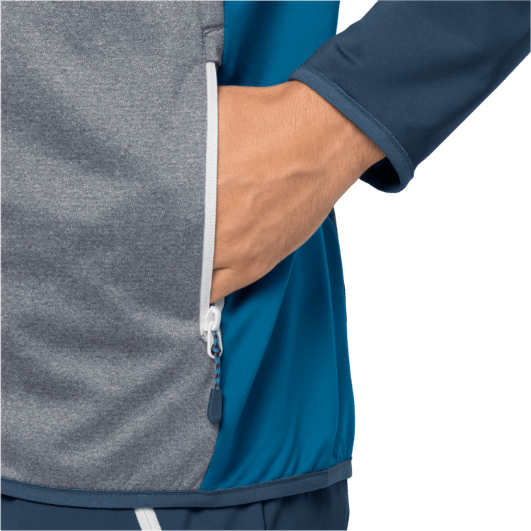 Men's Milford Sky Fleece New Brand Jack Wolfskin Thunder Blue