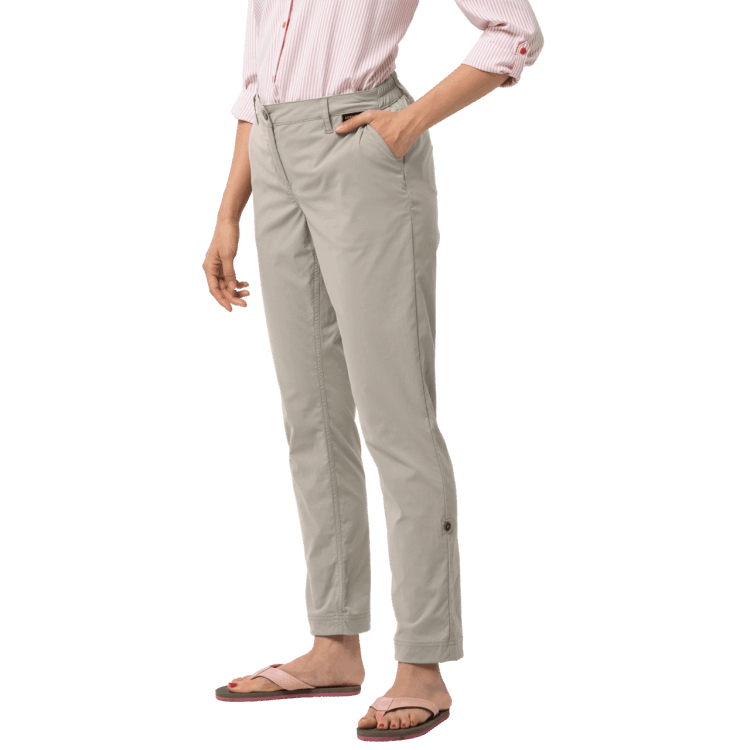 Fashion Women's Desert Roll-Up Pants Dusty Grey Brand Jack Wolfskin