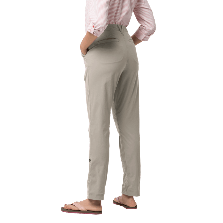 Fashion Women's Desert Roll-Up Pants Dusty Grey Brand Jack Wolfskin