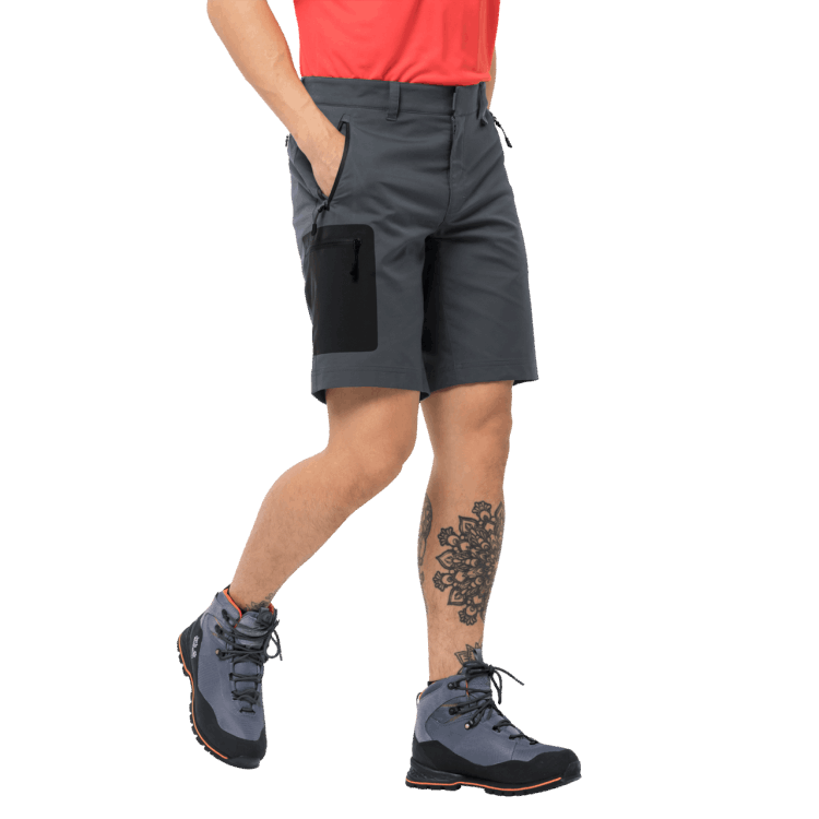 Brand Jack Wolfskin Men's Active Track Shorts Dark Iron Origins