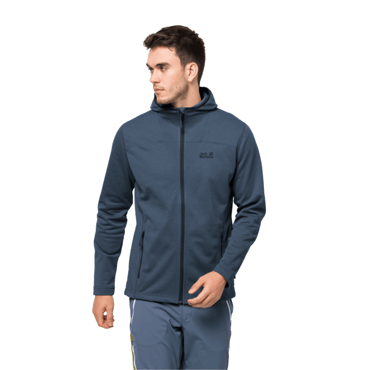 Thunder Blue Men's Horizon Hooded Jacket Brand Jack Wolfskin Collection