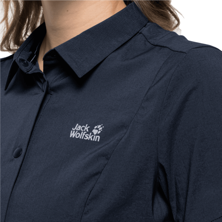 Women's Pack & Go Shirt Brand Jack Wolfskin Night Blue Brand