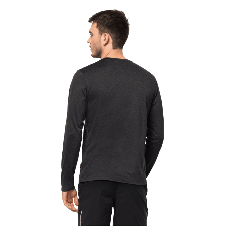 Men's Sky Thermal Ls T New Black Brand Jack Wolfskin