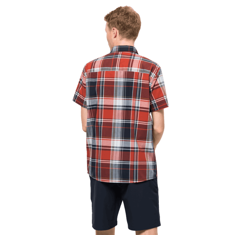 Brand Jack Wolfskin Fashion Mexican Pepper Checks Men's Little Lake Shirt
