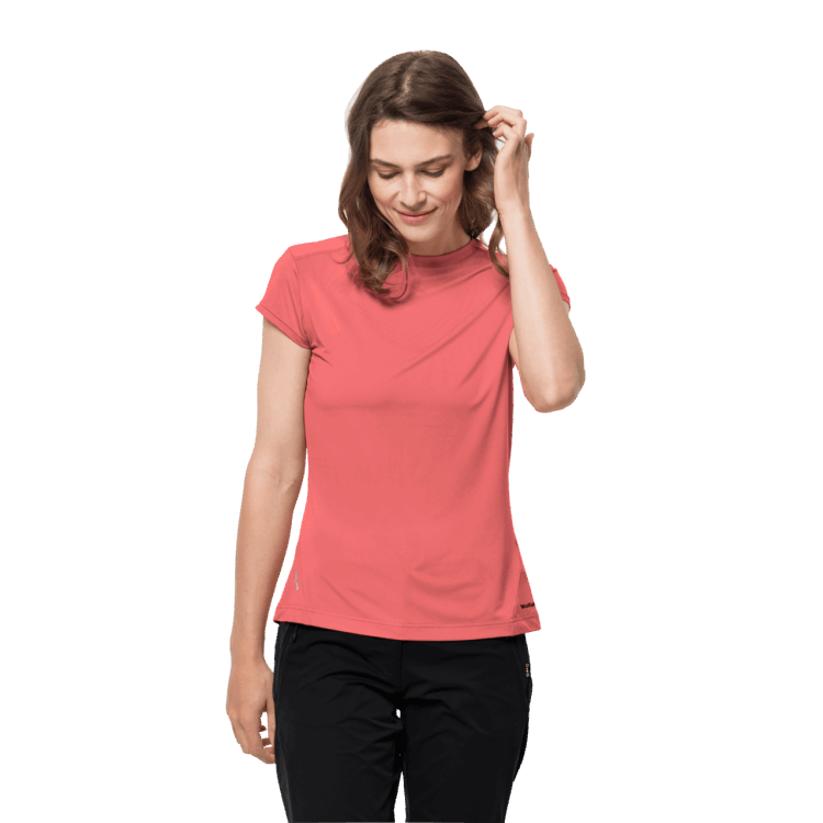 Origin Brand Jack Wolfskin Women's Tasman Short Sleeve Desert Rose
