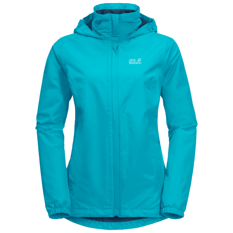 Women's Stormy Point Jacket Dark Aqua Brand Jack Wolfskin Origin