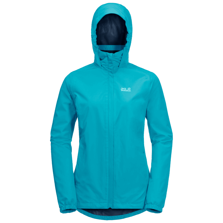 Women's Stormy Point Jacket Dark Aqua Brand Jack Wolfskin Origin