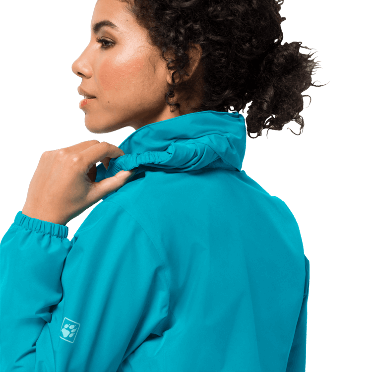 Women's Stormy Point Jacket Dark Aqua Brand Jack Wolfskin Origin