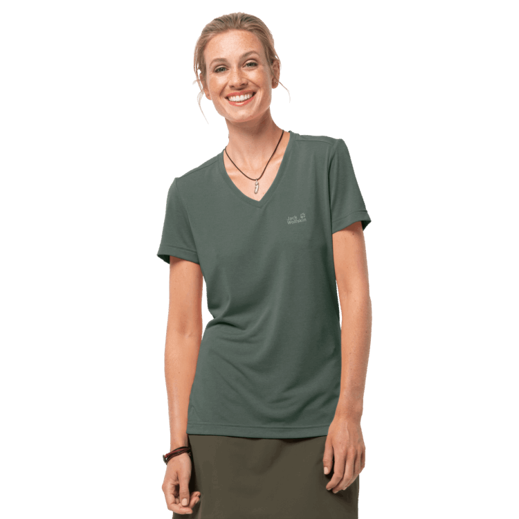 Best Women's Crosstrail T Brand Jack Wolfskin Hedge Green
