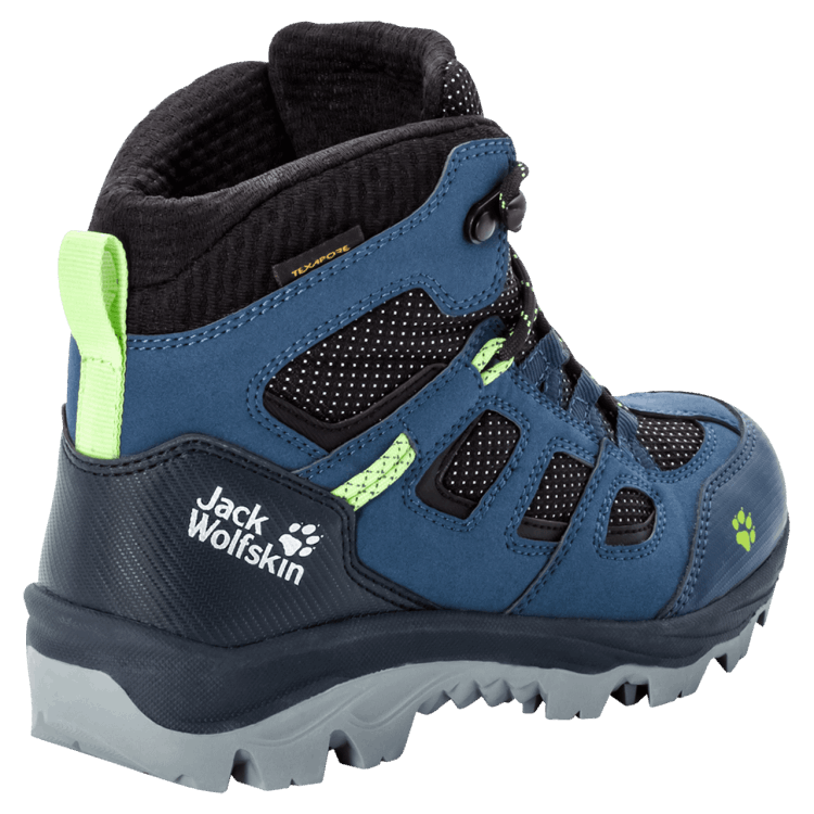 Dark Blue-Lime Fashion Kid's Vojo Texapore Mid Brand Jack Wolfskin