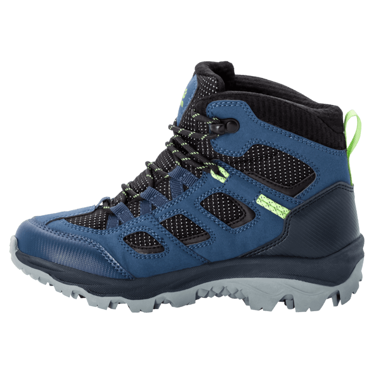 Dark Blue-Lime Fashion Kid's Vojo Texapore Mid Brand Jack Wolfskin