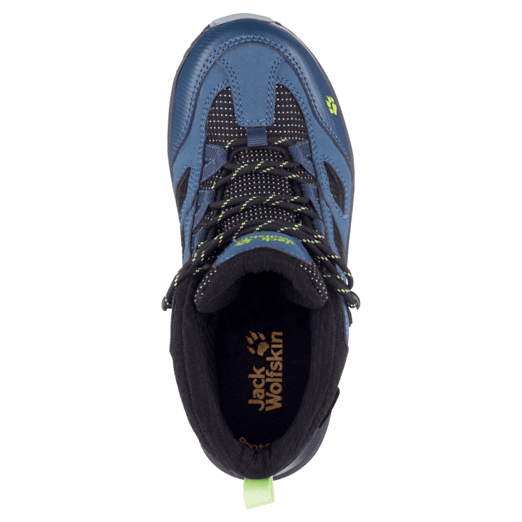 Dark Blue-Lime Fashion Kid's Vojo Texapore Mid Brand Jack Wolfskin