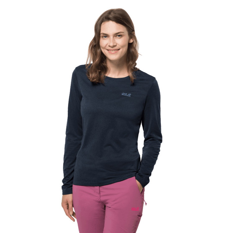 Women's Sky Thermal Ls T Brand Jack Wolfskin Fashion Night Blue