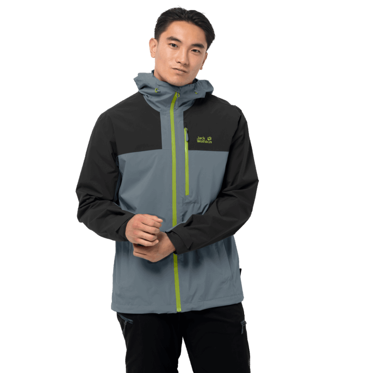Storm Grey Fashion Brand Jack Wolfskin Men's Go Hike Jacket