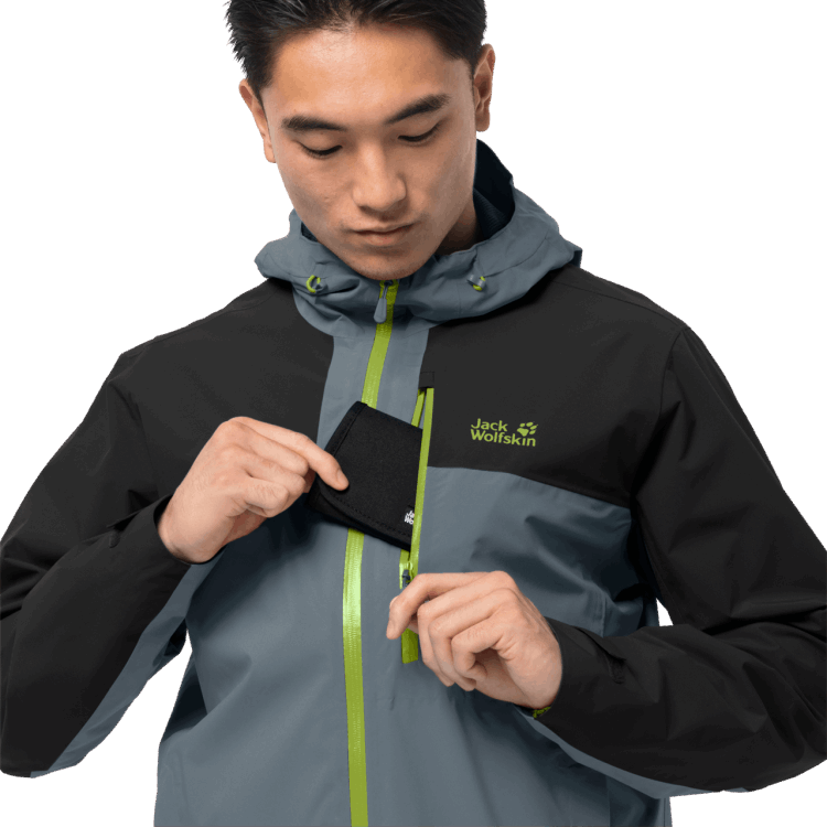 Storm Grey Fashion Brand Jack Wolfskin Men's Go Hike Jacket