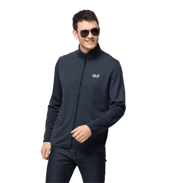 Night Blue Men's JWP Midlayer Collection Brand Jack Wolfskin