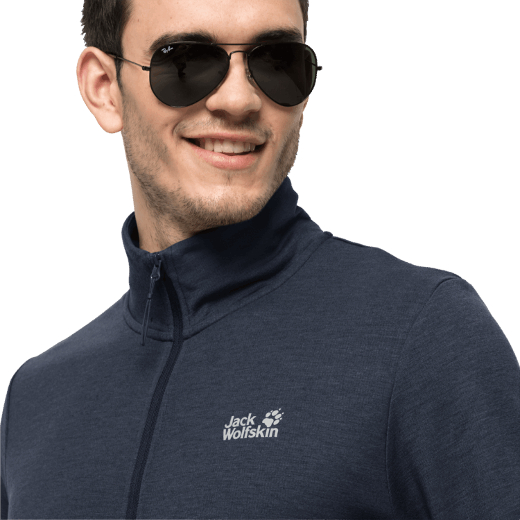 Night Blue Men's JWP Midlayer Collection Brand Jack Wolfskin