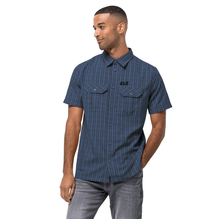 Collection Ocean Wave Checks Men's Thompson Shirt Brand Jack Wolfskin