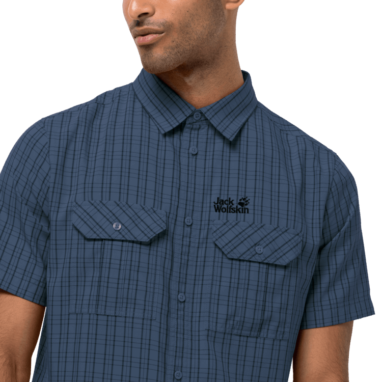 Collection Ocean Wave Checks Men's Thompson Shirt Brand Jack Wolfskin