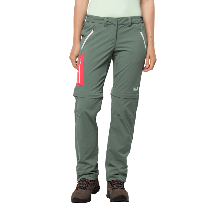 Brands Women's Overland Zip Away Hedge Green Brand Jack Wolfskin