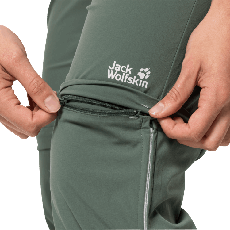 Brands Women's Overland Zip Away Hedge Green Brand Jack Wolfskin