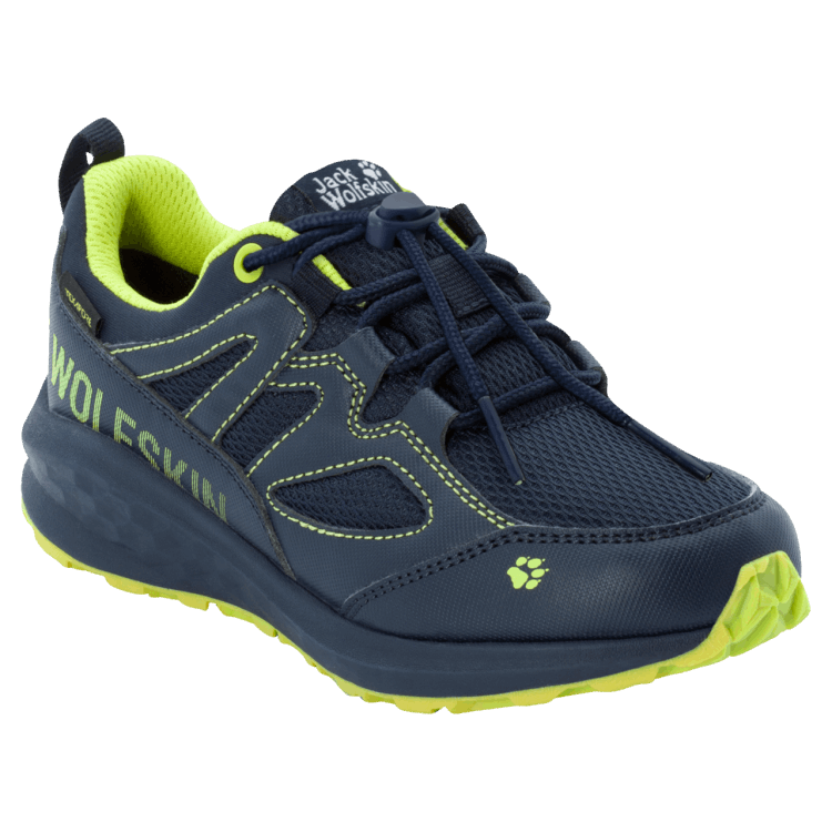 Hot Blue-Lime Brand Jack Wolfskin Kid's Unleash 4 Speed Texapore