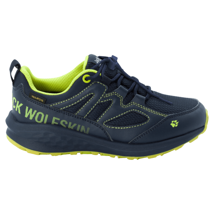 Hot Blue-Lime Brand Jack Wolfskin Kid's Unleash 4 Speed Texapore