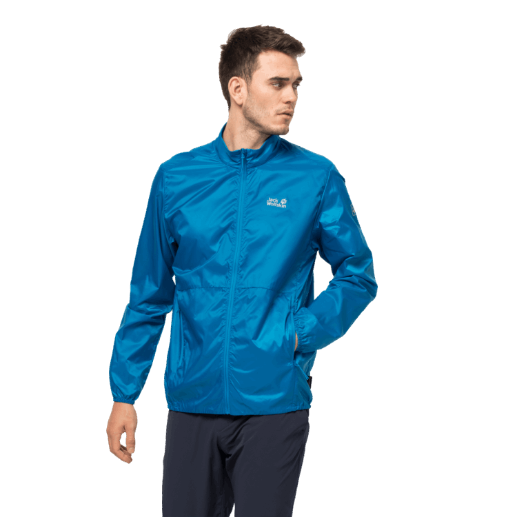 Blue Pacific Men's Pack & Go Windshell Brand Jack Wolfskin